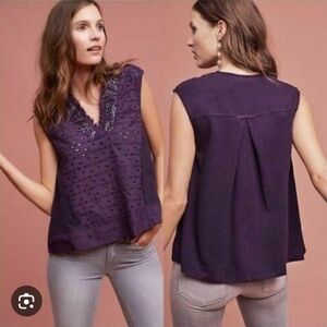 Akemi + Kin V-Neck Top in Deep Purple